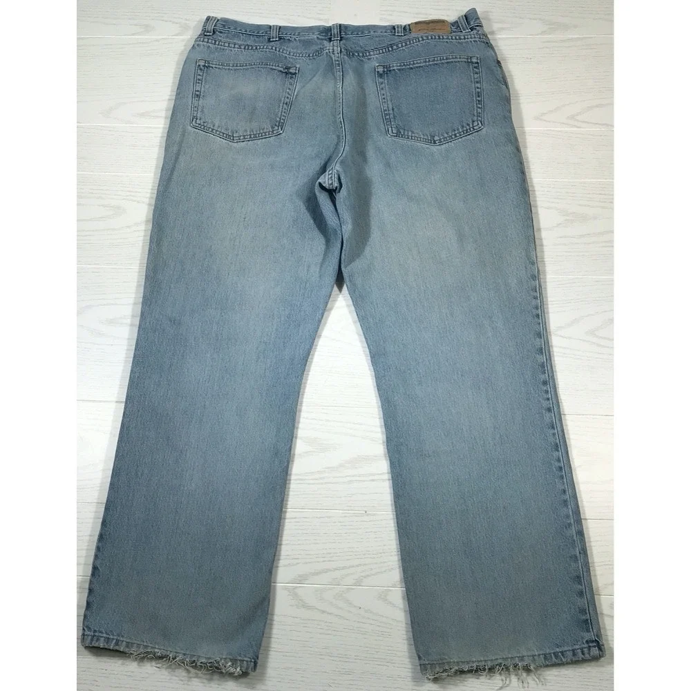 Vintage Eddie Bauer Relaxed Fit Jeans Men 42x32 Blue Grunge 100% Cotton Work Y2K